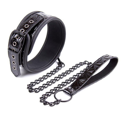 BLACK SAPPHIRE - COLLAR CON CORREA SAPPHIRE CUERO VEGANO