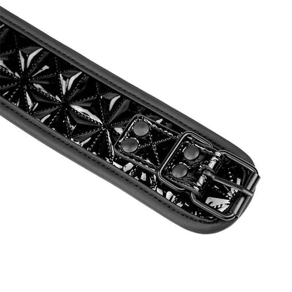 BEGME - BLACK EDITION COLLAR CUERO VEGANO CON FORRO DE NEOPRENO