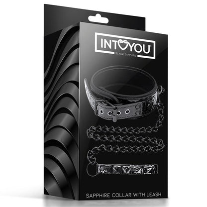 BLACK SAPPHIRE - COLLAR CON CORREA SAPPHIRE CUERO VEGANO