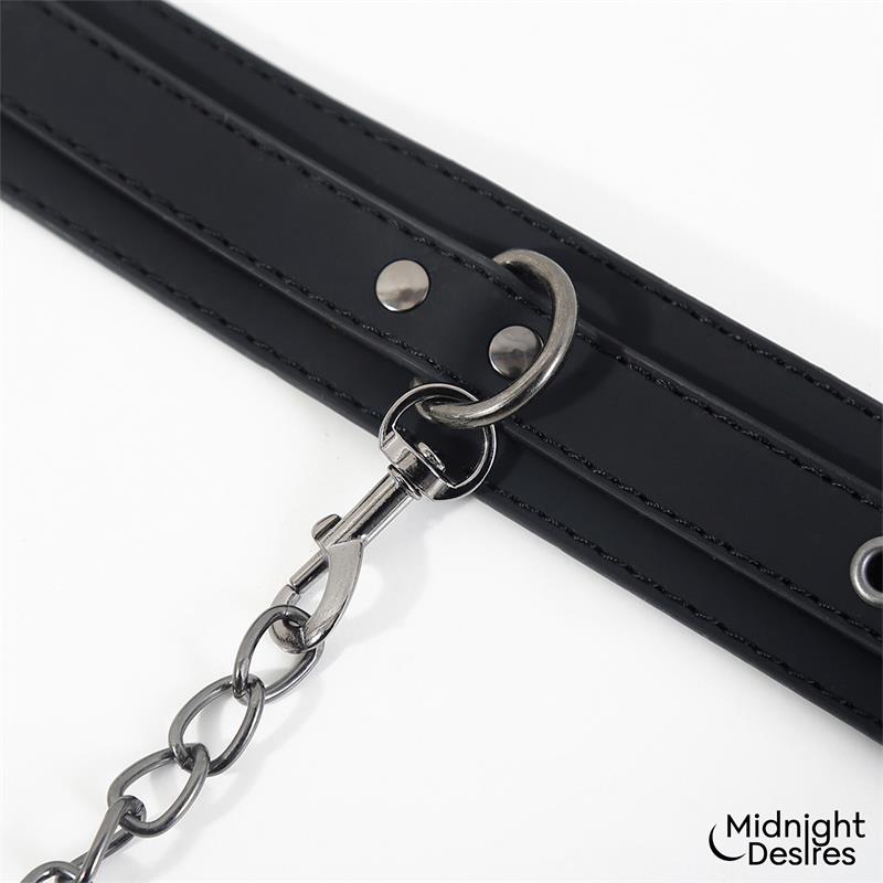 MIDNIGHT DESIRES - COLLAR CON ESPOSAS PARA TOBILLOS CON CADENA