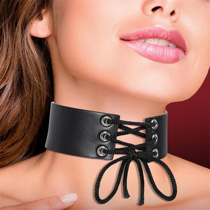 CINDERELLA - COLLAR CON LAZO CUERO VEGANO TALLA ÚNICA