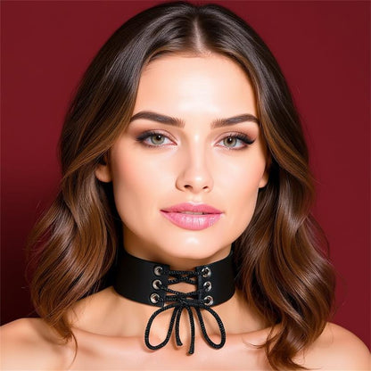 CINDERELLA - COLLAR CON LAZO CUERO VEGANO TALLA ÚNICA