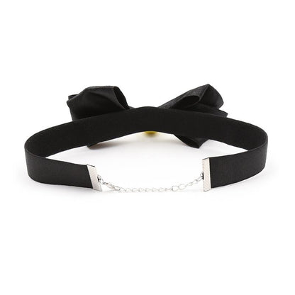 LATETOBED BDSM LINE - COLLAR CON LAZO Y CASCABEL 29 CM NEGRO M
