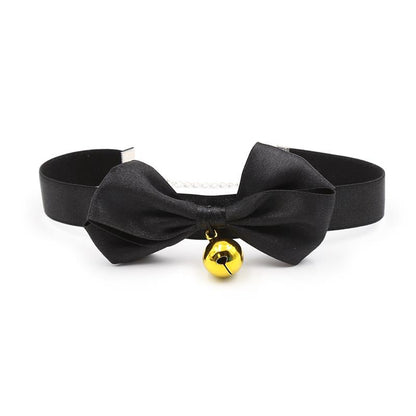 LATETOBED BDSM LINE - COLLAR CON LAZO Y CASCABEL 29 CM NEGRO M