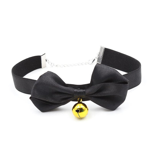 LATETOBED BDSM LINE - COLLAR CON LAZO Y CASCABEL 29 CM NEGRO M
