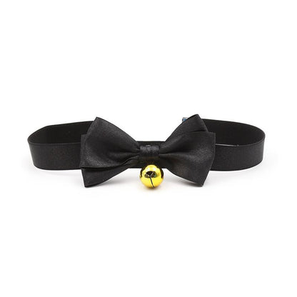 LATETOBED BDSM LINE - COLLAR CON LAZO Y CASCABEL 29 CM NEGRO M