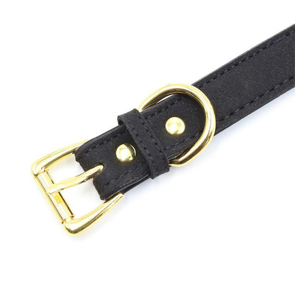 LATETOBED BDSM LINE - COLLAR CON LAZO Y CASCABEL 44 CM NEGRO/ROJO