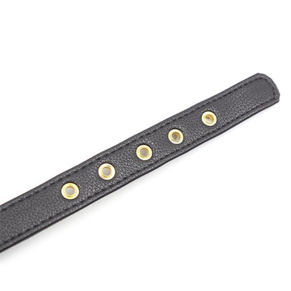 LATETOBED BDSM LINE - COLLAR CON LAZO Y CASCABEL 44 CM NEGRO/ROJO