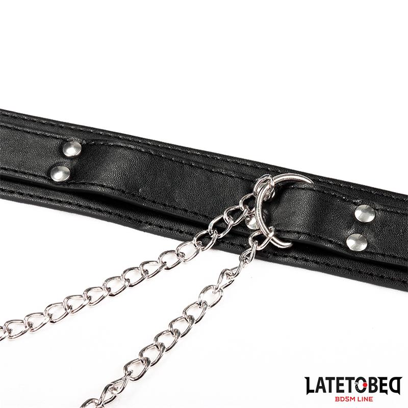LATETOBED BDSM LINE - COLLAR CON PINZAS PARA LOS PEZONES