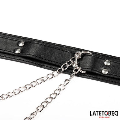 LATETOBED BDSM LINE - COLLAR CON PINZAS PARA LOS PEZONES