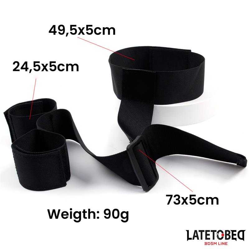 LATETOBED BDSM LINE - COLLAR CON RESTRICCIONES AJUSTABLE CON VELCRO