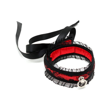 BONDAGE PLAY - COLLAR DE SATEN ROJO