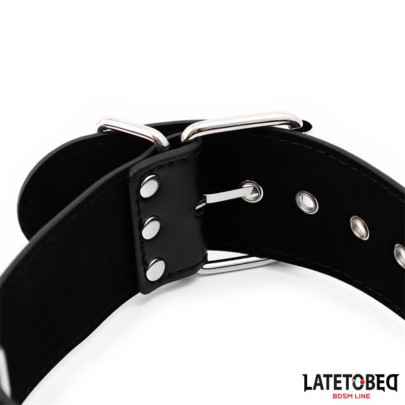 LATETOBED BDSM LINE - COLLAR Y ESPOSAS AJUSTABLES