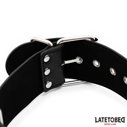 LATETOBED BDSM LINE - COLLAR Y ESPOSAS AJUSTABLES