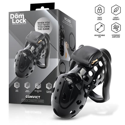 DOMLOCK - CONVICT JAULA PARA EL PENE CON CANDADO INTERNO