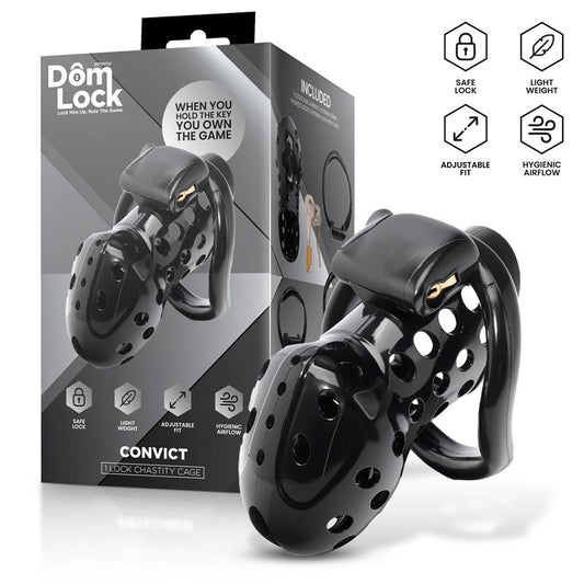 DOMLOCK - CONVICT JAULA PARA EL PENE CON CANDADO INTERNO