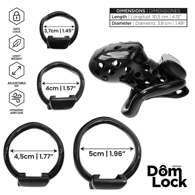DOMLOCK - CONVICT JAULA PARA EL PENE CON CANDADO INTERNO