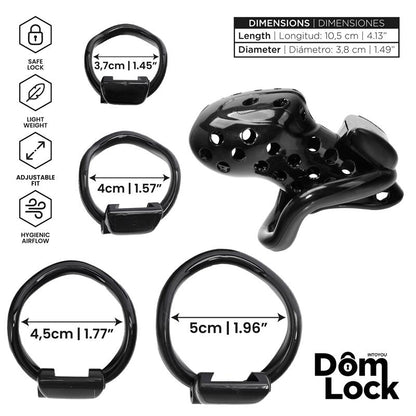 DOMLOCK - CONVICT JAULA PARA EL PENE CON CANDADO INTERNO