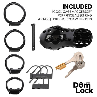 DOMLOCK - CONVICT JAULA PARA EL PENE CON CANDADO INTERNO