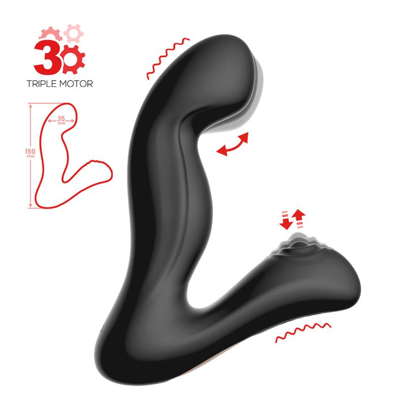 ACTION - CONVO PROSTATE STIMULATOR WITH TAPPING AND FINGER WIGGLE FUNCTION