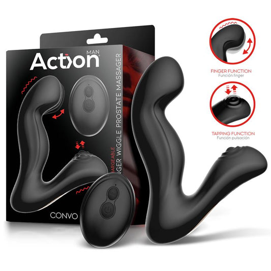 ACTION - CONVO PROSTATE STIMULATOR WITH TAPPING AND FINGER WIGGLE FUNCTION