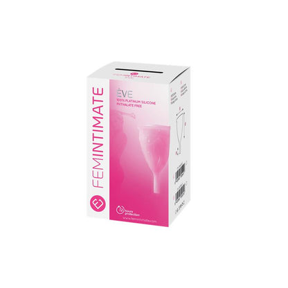 FEMINTIMATE - COPA MENSTRUAL ÈVE ROSA TALLA S SILICONA PLATINO