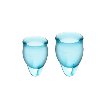 SATISFYER - COPAS MENSTRUALES FEEL CONFIDENT LIGHT BLUE PACK DE 2