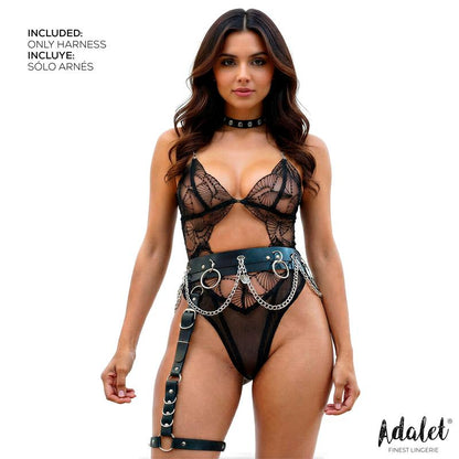 ADALET LINGERIE - CORAL ARNÉS CADERA Y PIERNA CADENAS TALLA ÚNICA