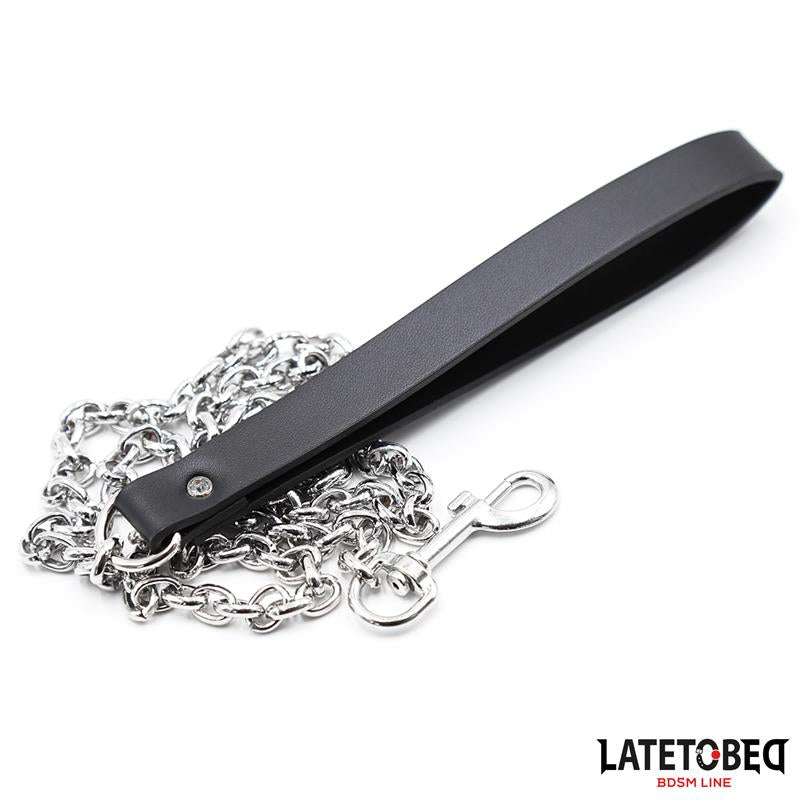 LATETOBED BDSM LINE - CORREA METÁLICA NEGRA 100CM