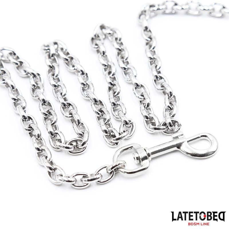 LATETOBED BDSM LINE - CORREA METÁLICA NEGRA 100CM