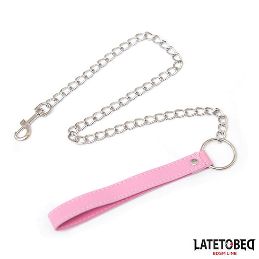 LATETOBED BDSM LINE - CORREA METÁLICA ROSA 65CM