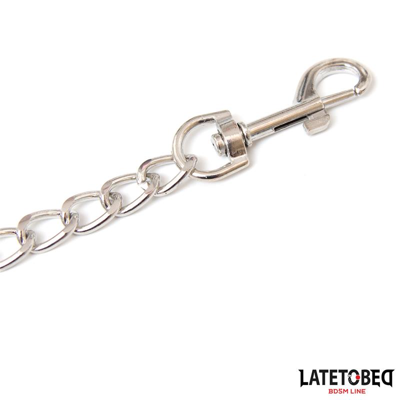 LATETOBED BDSM LINE - CORREA METÁLICA ROSA 65CM