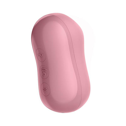 SATISFYER - COTTON CANDY SUCCIONADOR DE CLÍTORIS Y VIBRADOR LIGHT RED