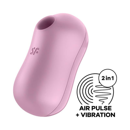 SATISFYER - COTTON CANDY SUCCIONADOR DE CLÍTORIS Y VIBRADOR LILA