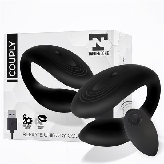 TARDENOCHE - COUPLY JUGUETE PARA PAREJAS CON CONTROL REMOTO USB UNIBODY SILICONA LÍQUIDA