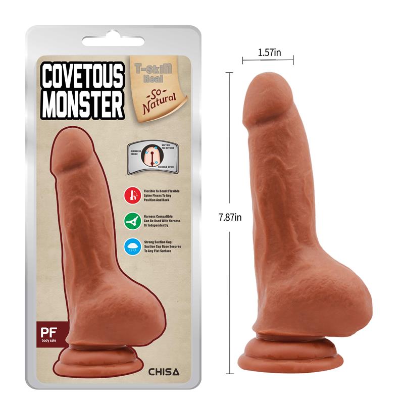 CHISA - COVETOUS MONSTE DILDO DUAL DENSITY BRONCEADO 20 CM