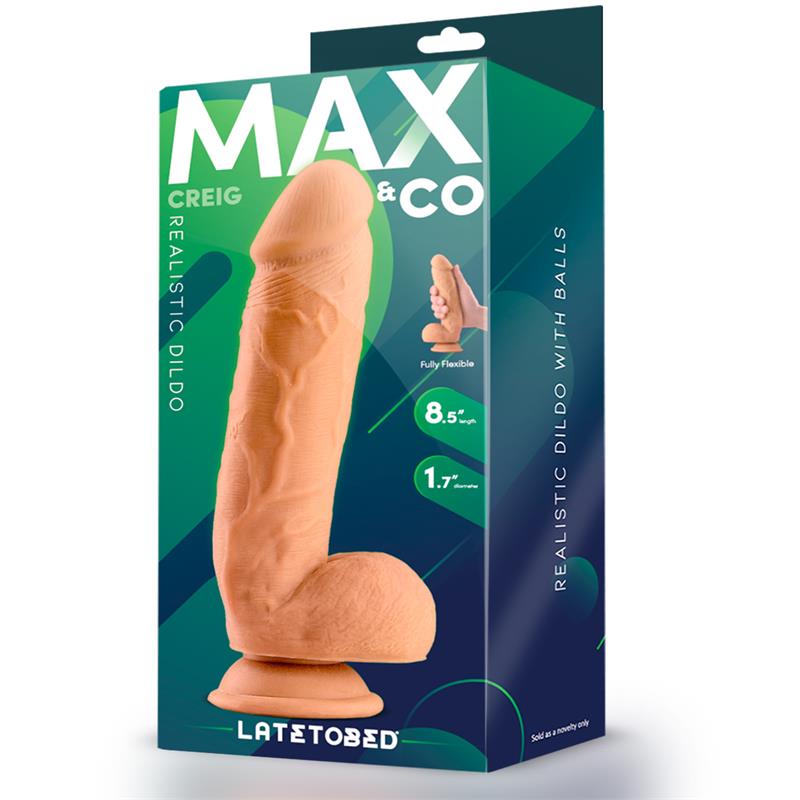 MAX & CO - CREIG DILDO REALISTA CON TESTÍCULOS 8.5 NATURAL