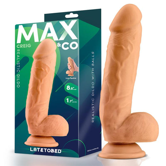 MAX & CO - CREIG DILDO REALISTA CON TESTÍCULOS 8.5 NATURAL