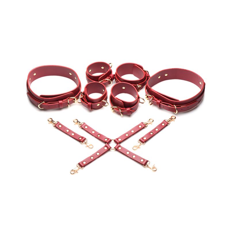 MASTER SERIES - CRIMSON CAPTIVE SET DE ATADURAS AJUSTABLES