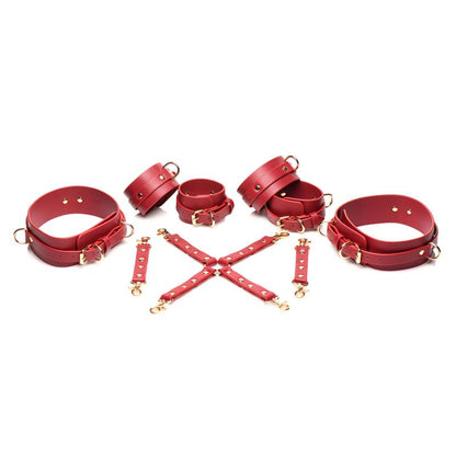 MASTER SERIES - CRIMSON CAPTIVE SET DE ATADURAS AJUSTABLES
