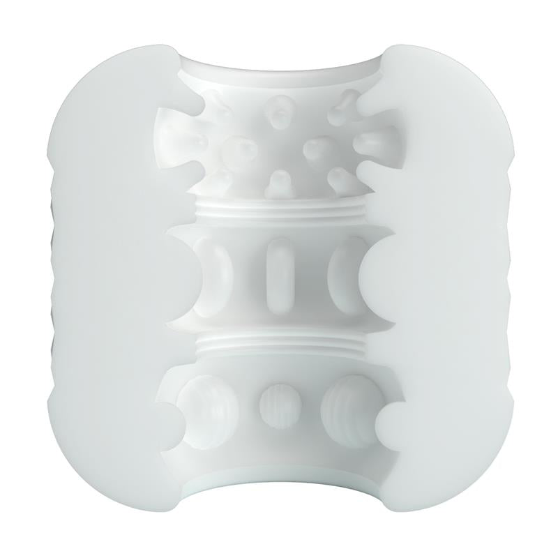PRETTYLOVE - CRYSTLE MASTURBADOR DOBLE ENTRADA BLANCO
