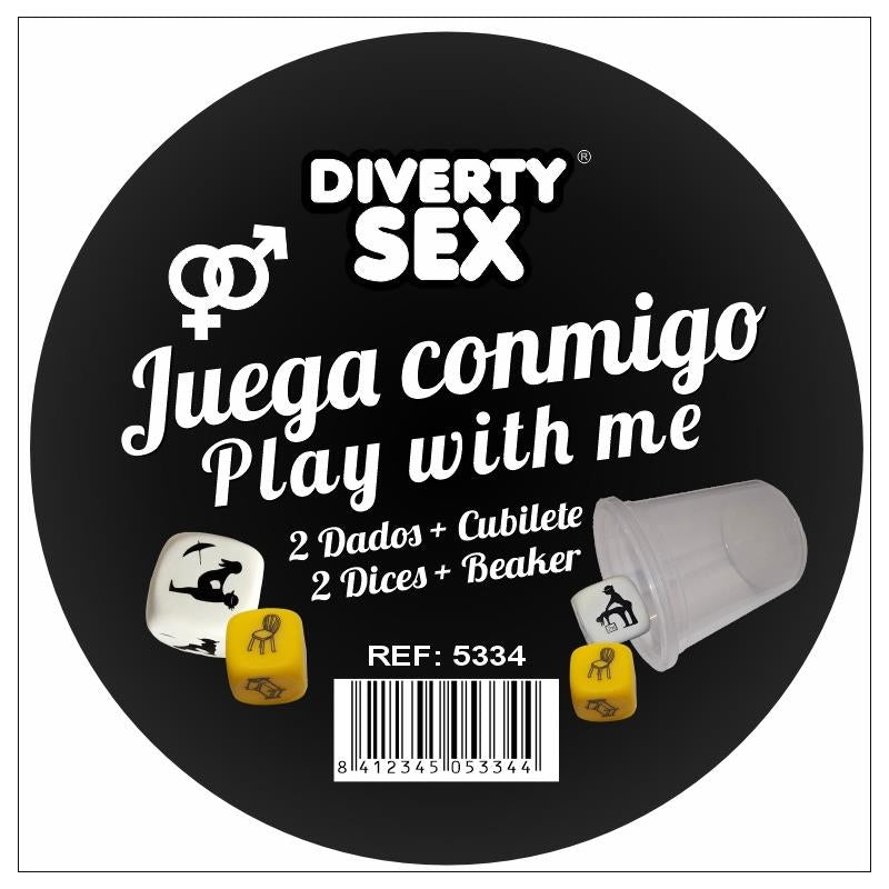DIVERTY SEX - CUBILETE DE 2 DADOS HETERO POSTURAS Y LUGAR