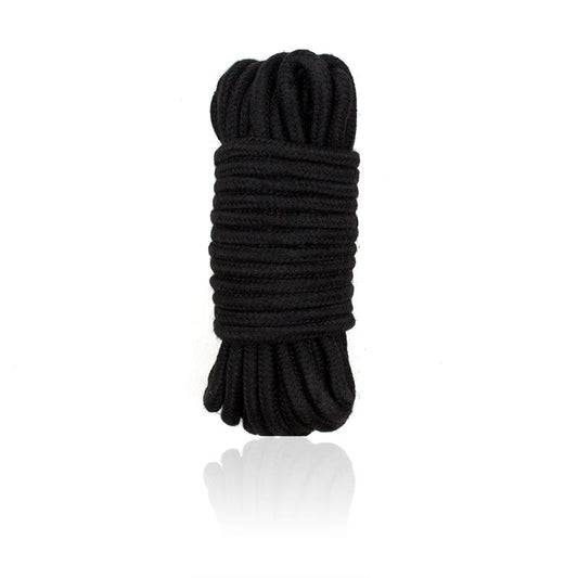 LATETOBED BDSM LINE - CUERDA BONDAGE DE ALGODÓN 10 METROS NEGRO