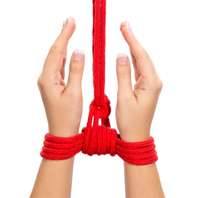 LOVETOY - CUERDA BONDAGE SUAVE ROJO