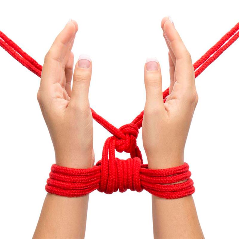 LOVETOY - CUERDA BONDAGE SUAVE ROJO