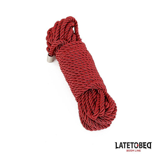 LATETOBED BDSM LINE - CUERDA DE BONDAGE 10M GRANATE