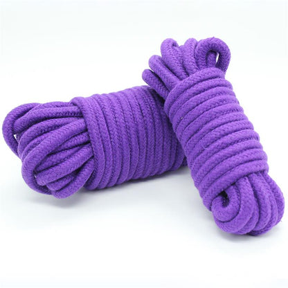 LATETOBED BDSM LINE - CUERDA DE BONDAGE DE ALGODÓN 10 METROS PÚRPURA