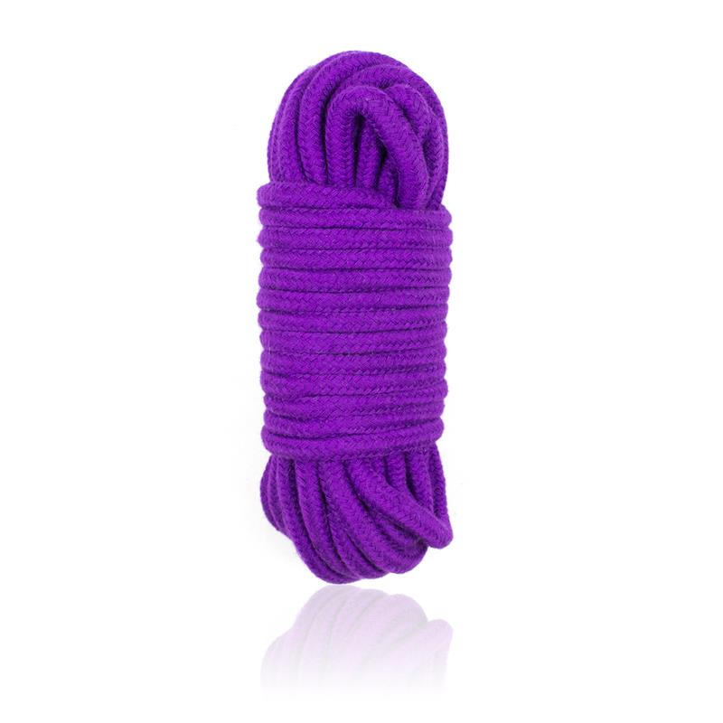 LATETOBED BDSM LINE - CUERDA DE BONDAGE DE ALGODÓN 10 METROS PÚRPURA