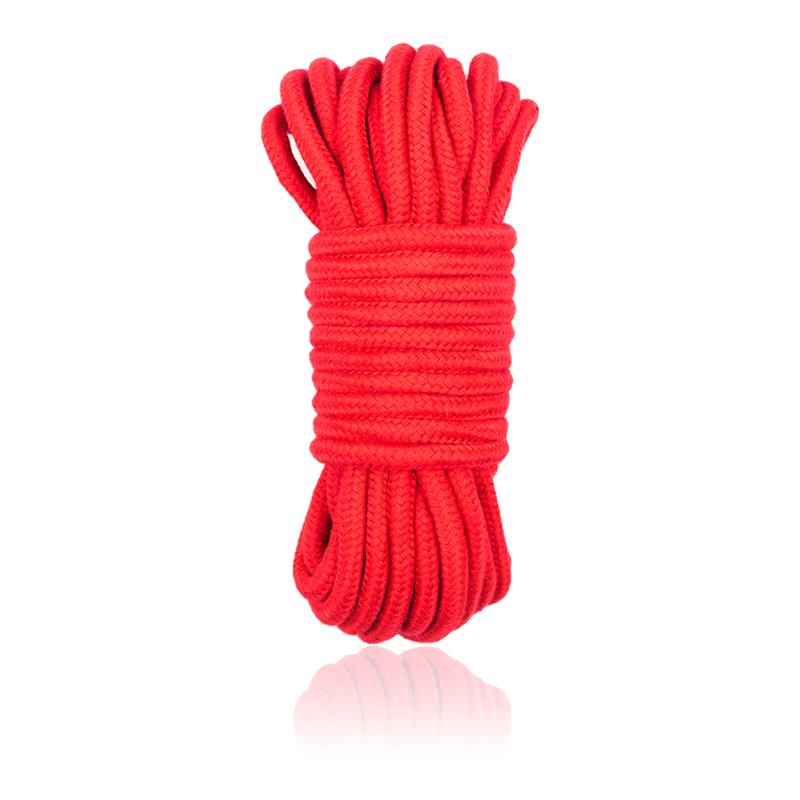 LATETOBED BDSM LINE - CUERDA DE BONDAGE DE ALGODÓN 10 METROS ROJO