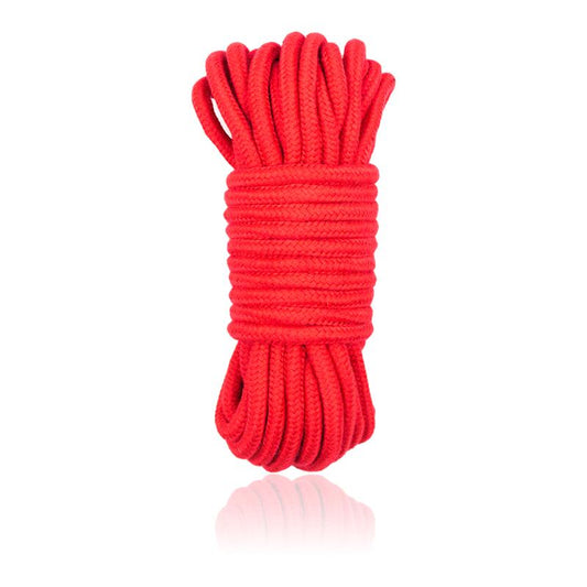 LATETOBED BDSM LINE - CUERDA DE BONDAGE DE ALGODÓN 10 METROS ROJO
